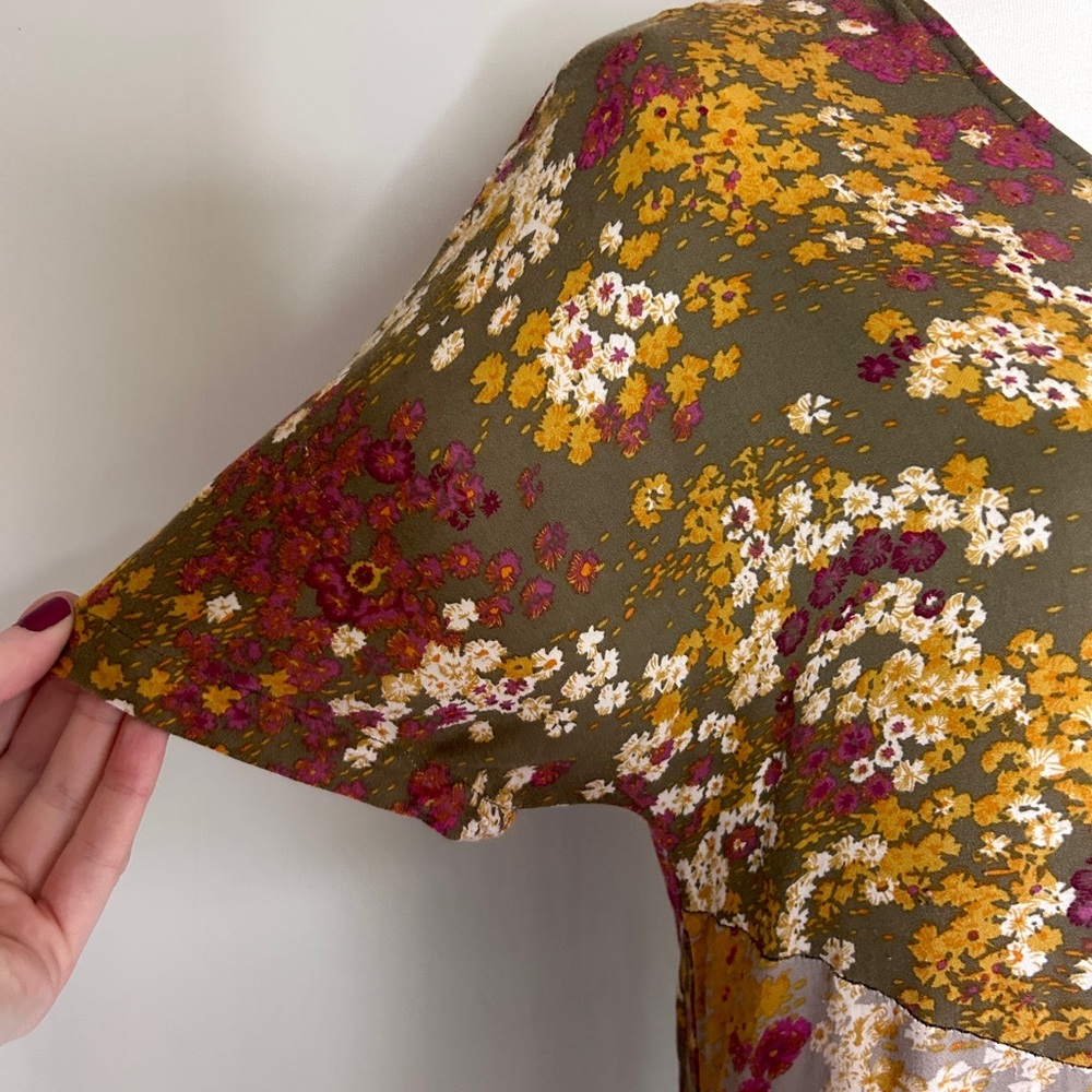 Anthropologie Tiny Shoreline Floral Midi Dress Boho Cottage Whimsy Feminine | XS - Picture 8 of 15